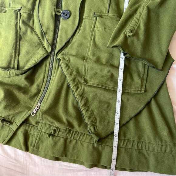 Neon Buddha L Forest Green Zip Jacket/coat/tunic - Picture 7 of 12